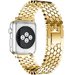 Curea iUni compatibila cu Apple Watch 1/2/3/4/5/6/7, 40mm, Jewelry, Otel Inoxidabil, Gold